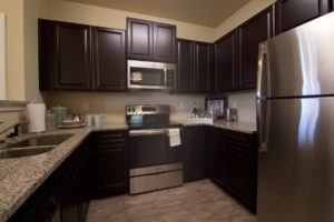 Beacon Place Statesboro granite countertop apartment kitchen