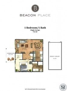 Beacon Place Statesboro, Statesboro Apartments, 1 bed 1 bath, 735 sq ft, Single Garage